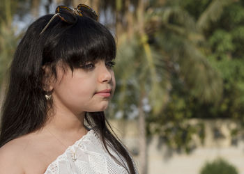 Portrait of a girl looking away