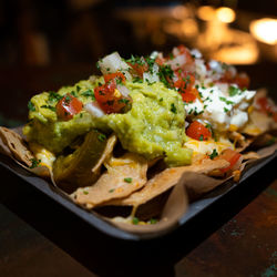 Close-up of food in plate