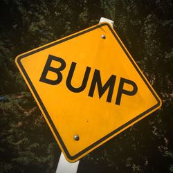 Close-up of road sign