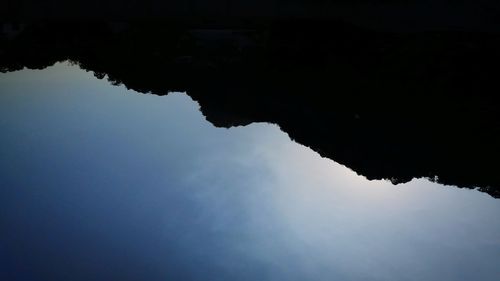 Low angle view of sky over lake