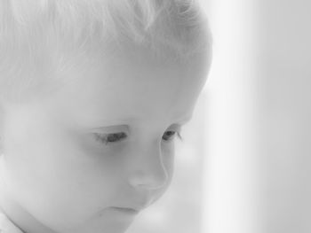 Close-up portrait of cute girl