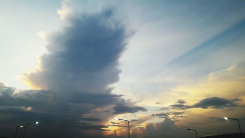 Low angle view of cloudy sky