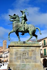 Low angle view of statue