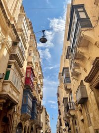 Low angle view of buildings against sky