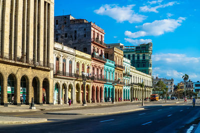 View of city street against sky