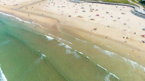 High angle view of land