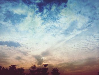 Low angle view of cloudy sky