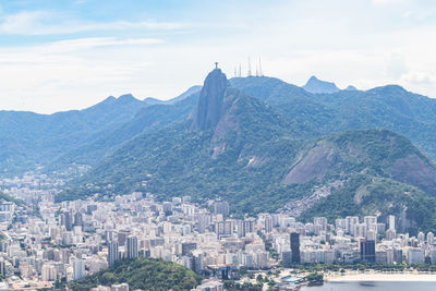 Aerial view of buildings in city