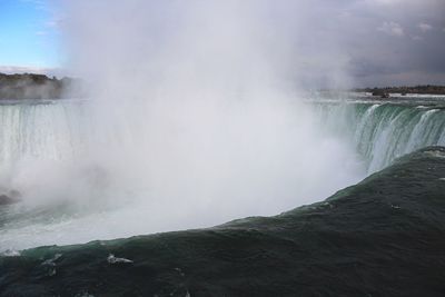 Scenic view of waterfall