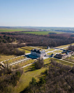 High angle view of landscape against sky