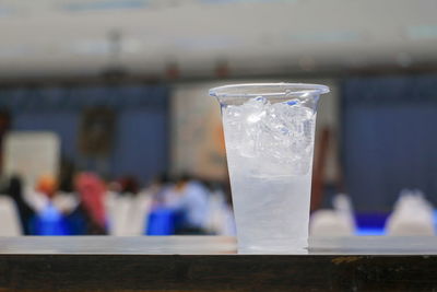 Close-up of ice tea on table