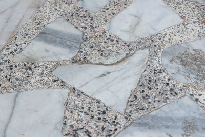 High angle view of pebbles on floor