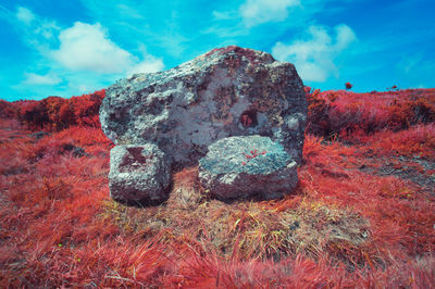 Rock formations against sky