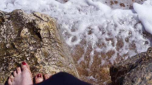 Low section of man in water
