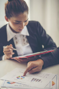 Business people working at desk in office