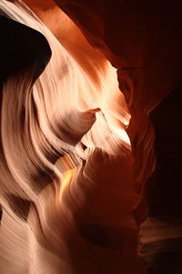 Low angle view of rock formation