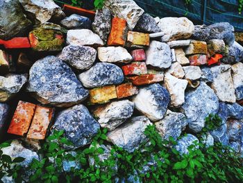 Full frame shot of stone wall