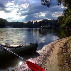 Boats in river