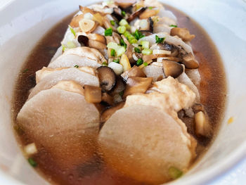 Close-up of meal served in bowl