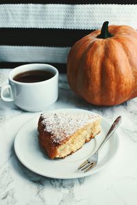 Close-up of dessert on table