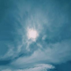 Low angle view of clouds in blue sky