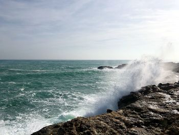 Scenic view of sea against sky