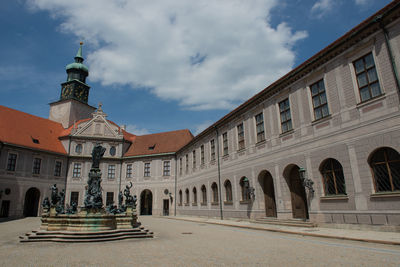 Exterior of historic building against sky