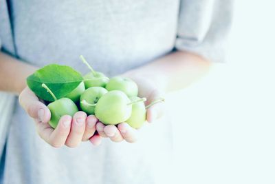 Close-up of hand holding fruit