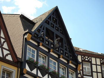 Low angle view of house against sky