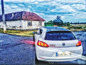 Car on road against sky