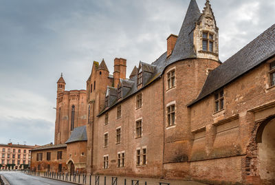 Low angle view of buildings against sky