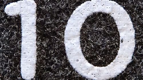 Full frame shot of snow on metal