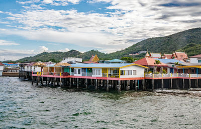 A village at the thai island koh larn district chonburi thailand southeast asia