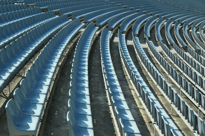 Full frame shot of empty seats in stadium