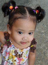 Close-up portrait of cute girl