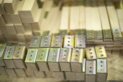 Full frame shot of wooden blocks