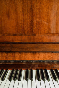 Close-up of piano keys