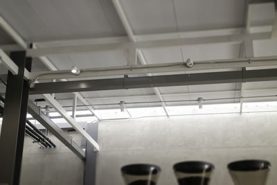 Low angle view of illuminated ceiling in building