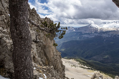 Scenic view of rocky mountains against sky