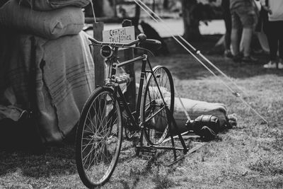 Bicycle on field