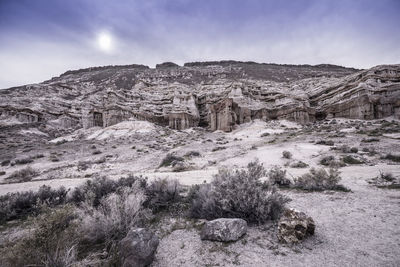 Low angle view of mountain against sky