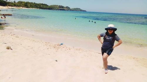 Full length of man on beach