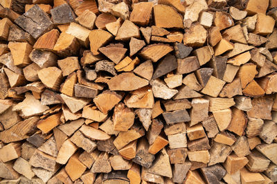 Full frame shot of firewood