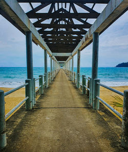 View of pier over sea