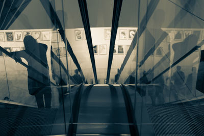 View of escalator