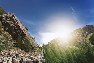 Scenic view of rocky mountains against sky