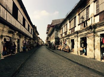 View of city street against sky