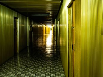 Empty corridor in building