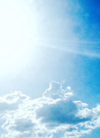 Low angle view of clouds in sky