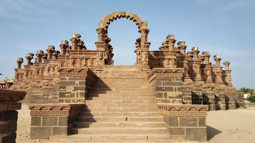 Low angle view of old temple
